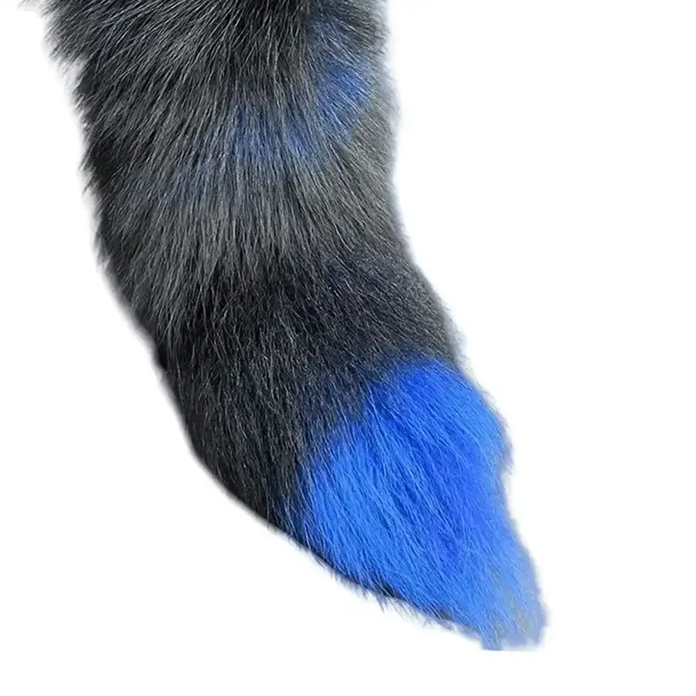 Faux Fur Fox Tail Keychain - Image 7