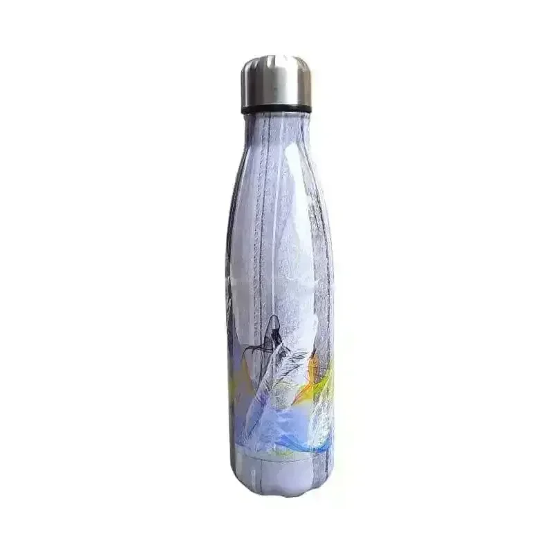 Feather Print Cola Metal Water Bottle (500 ml) - Image 4