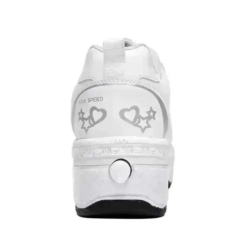 Flash LED Kick Speed Four-Wheel 2 in 1 Deformation Roller Skate Shoes - Image 14