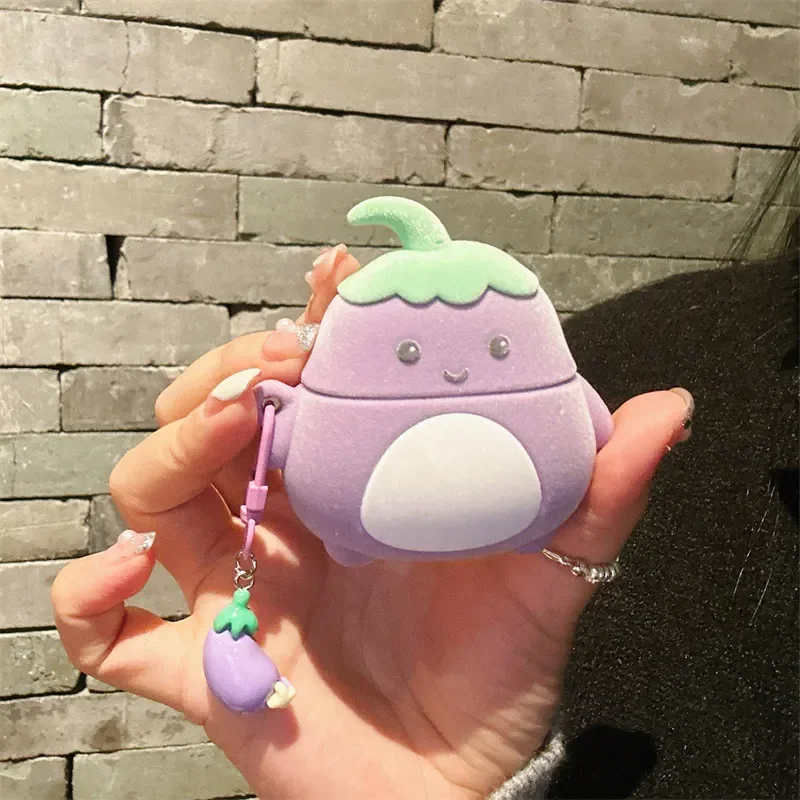 Flocked Eggplant Case (For AirPods) - Image 2