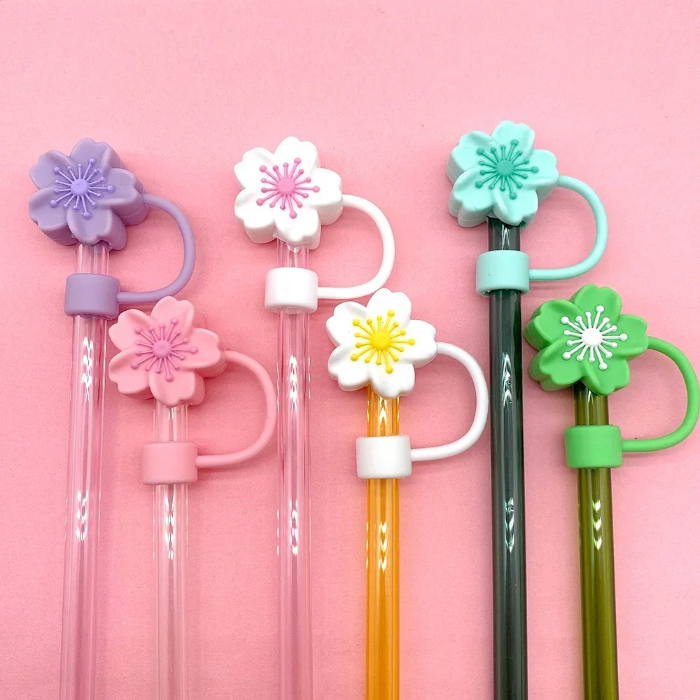 Floral Bloom Silicone Straw Topper - Image 2