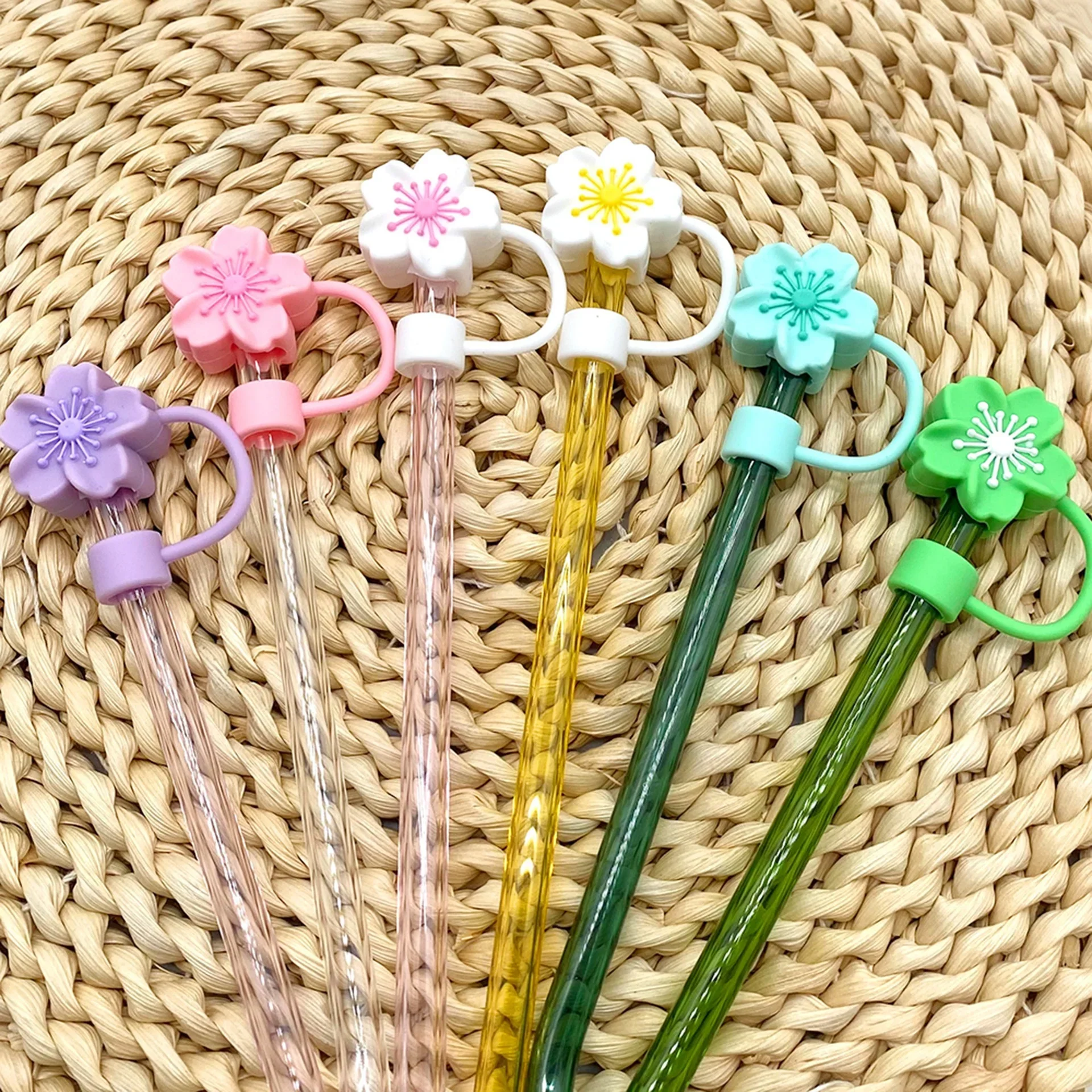 Floral Bloom Silicone Straw Topper - Image 3