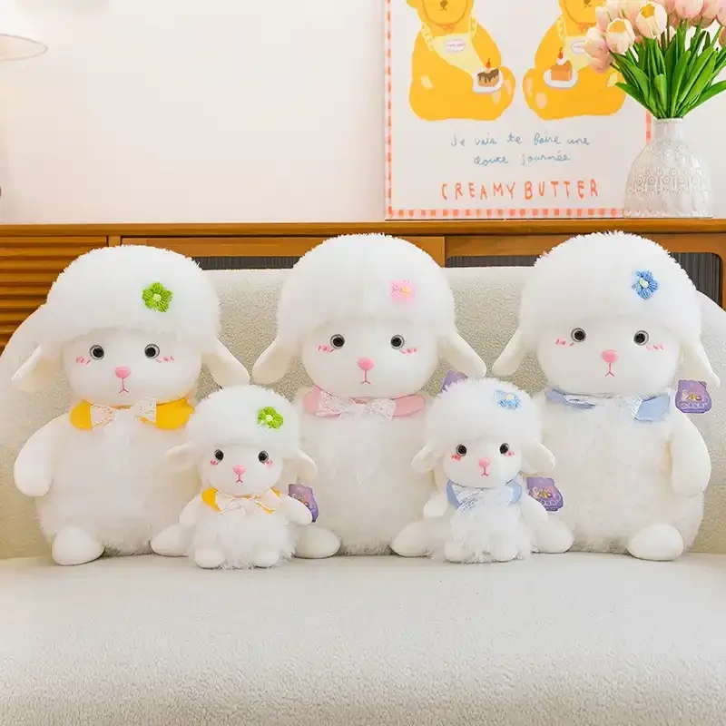Floral Bow Lamb Plushie - Image 2