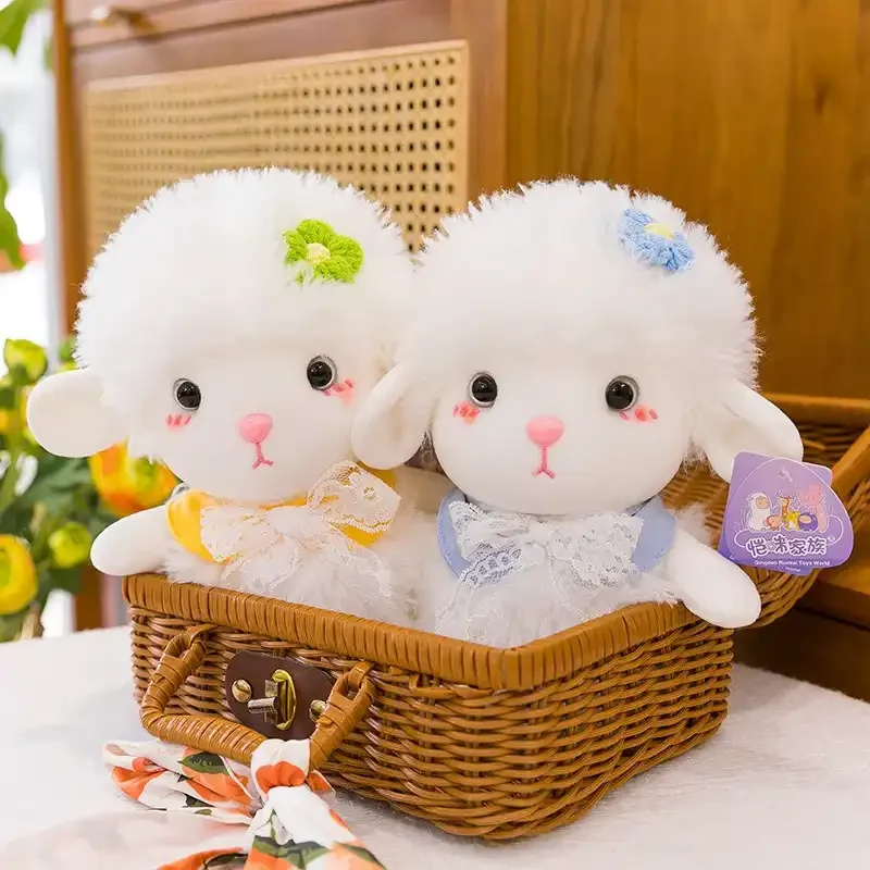 Floral Bow Lamb Plushie - Image 4