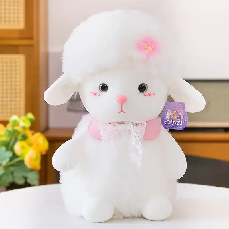 Floral Bow Lamb Plushie - Image 6