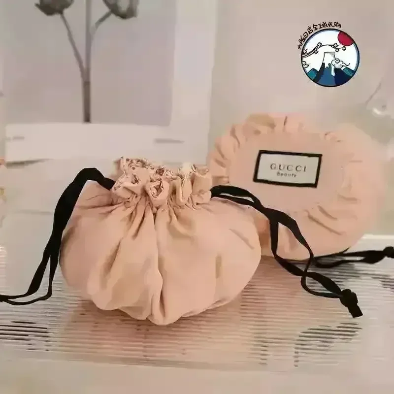 Floral Luxury Drawstring Makeup Pouch