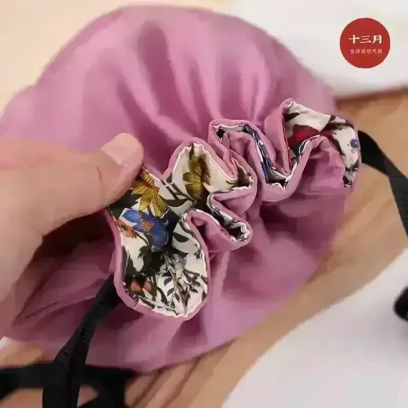 Floral Luxury Drawstring Makeup Pouch - Image 6