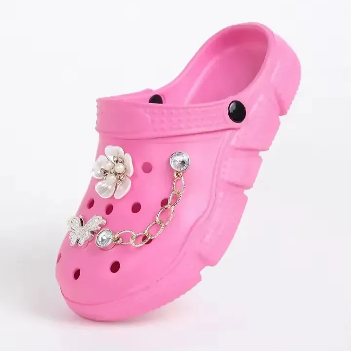 Floral & Rhinestone Comfort Clogs - Image 7