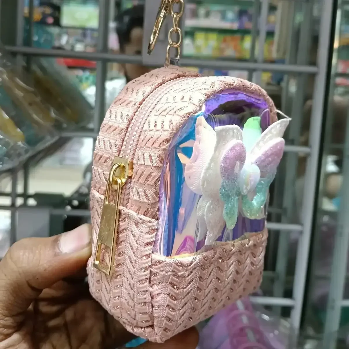Fluttering Butterfly Coin Purse Keychain - Image 10