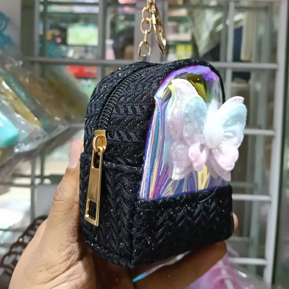 Fluttering Butterfly Coin Purse Keychain - Image 11
