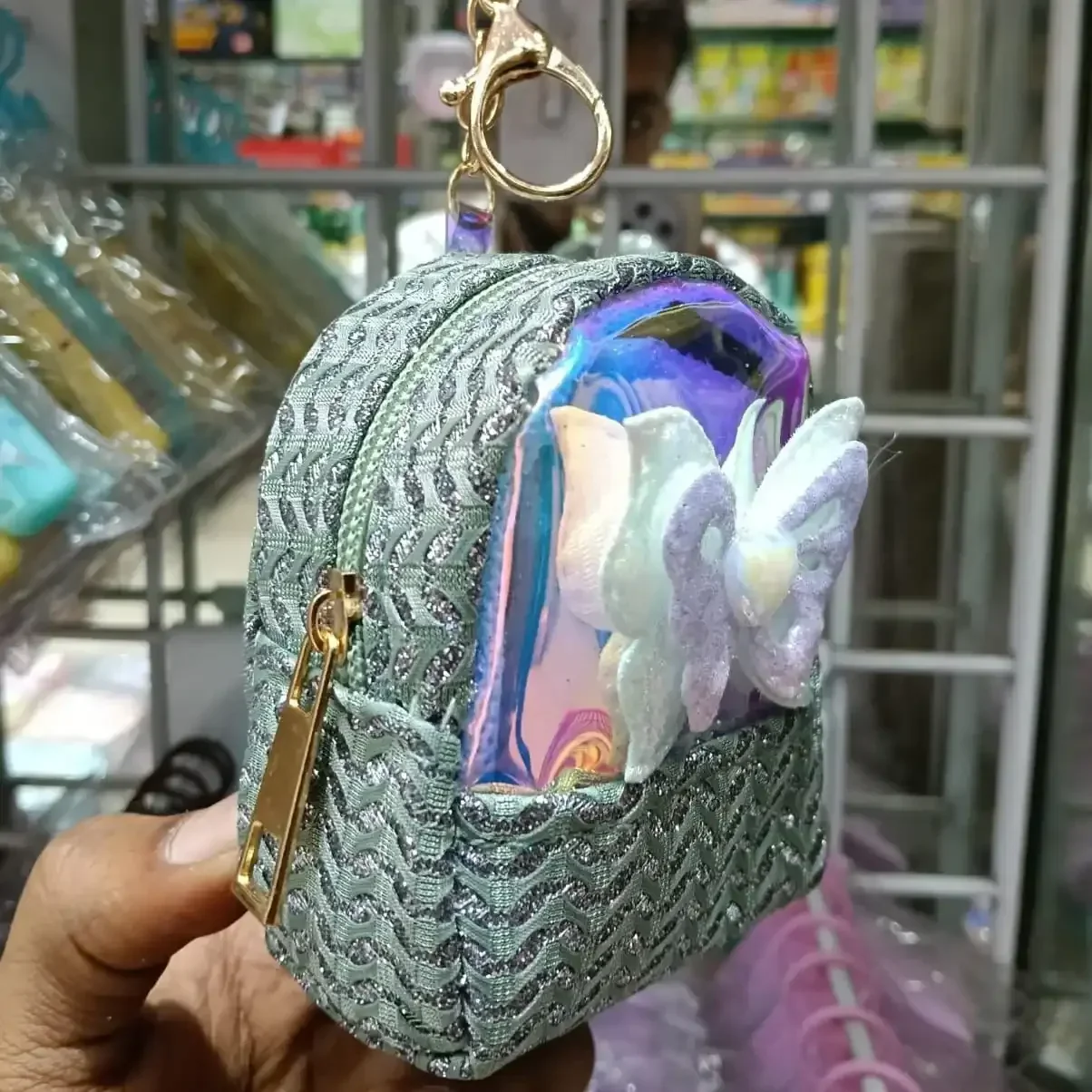 Fluttering Butterfly Coin Purse Keychain - Image 12