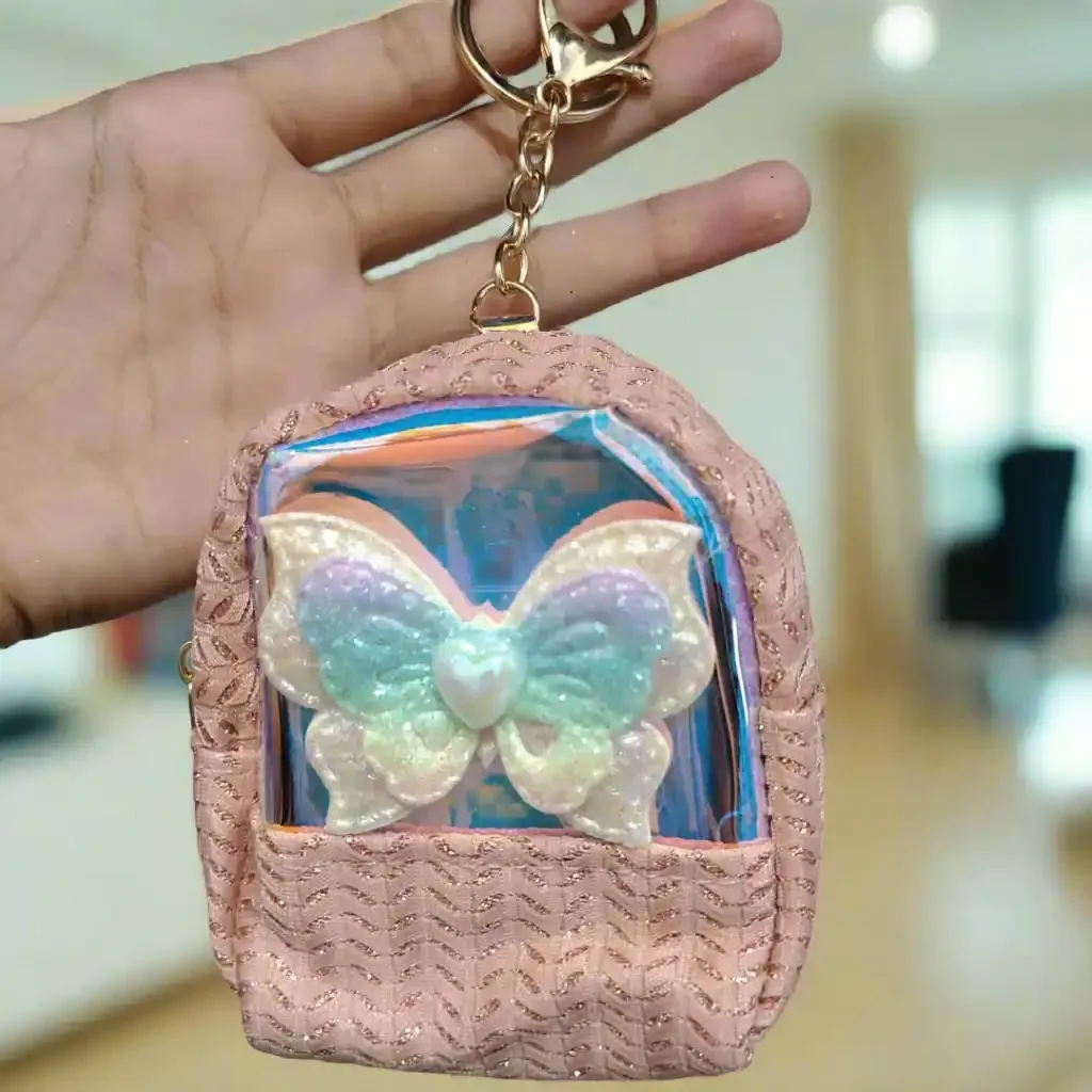 Fluttering Butterfly Coin Purse Keychain - Image 5