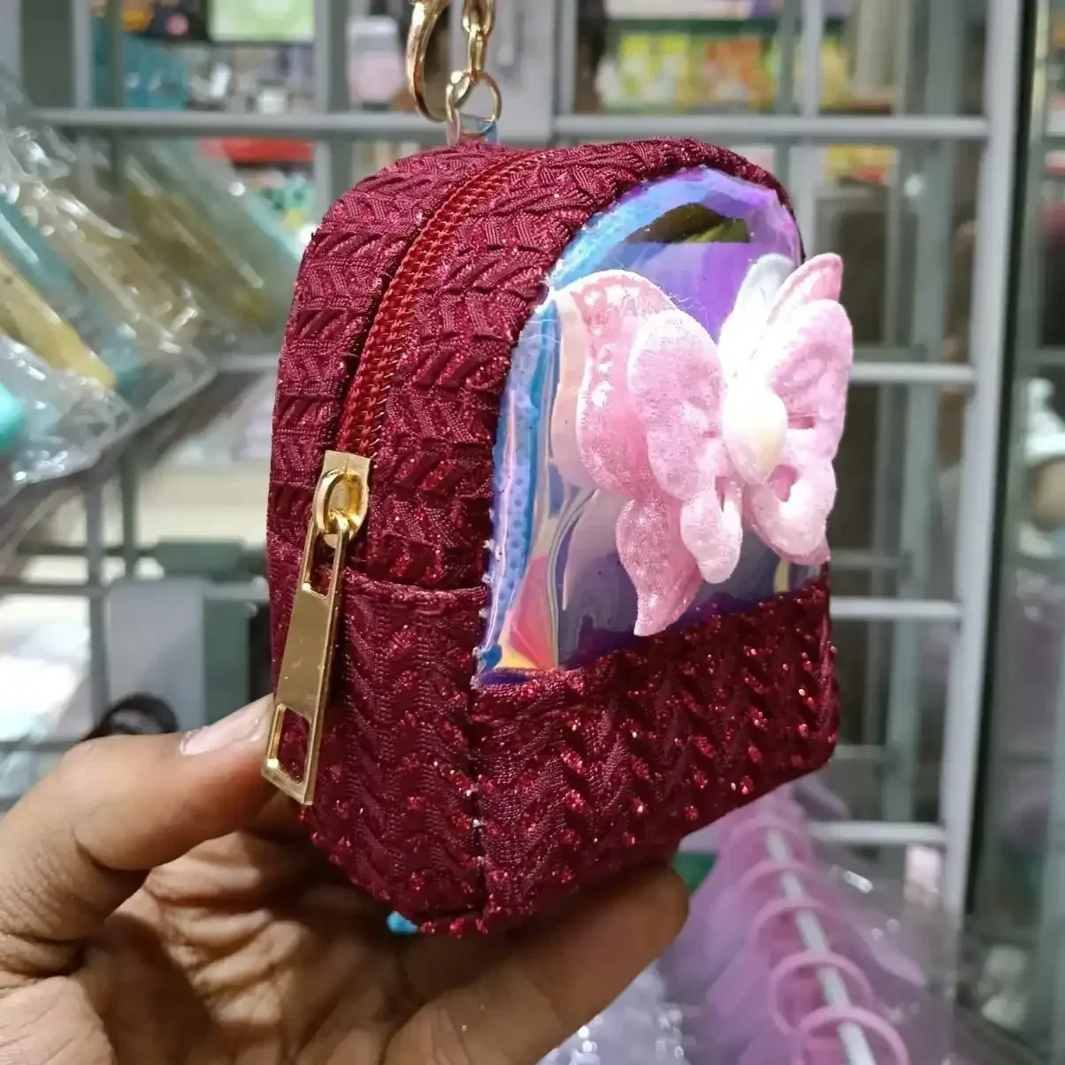 Fluttering Butterfly Coin Purse Keychain - Image 8