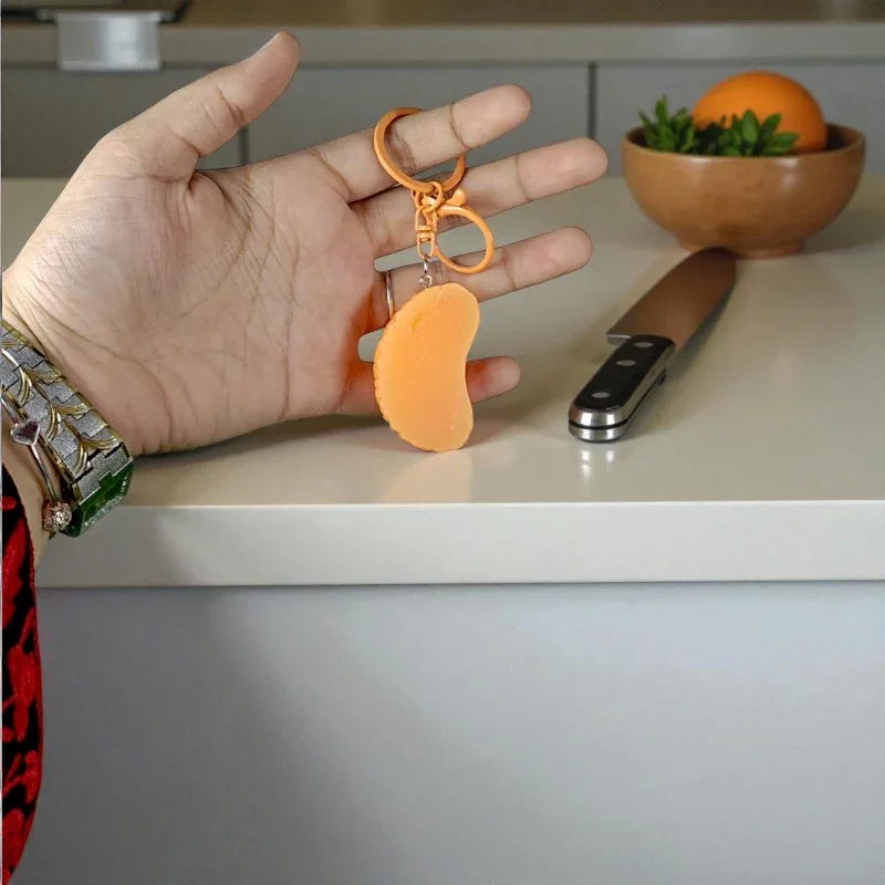 Forbidden Fruit Realistic Slice Keychain - Image 3