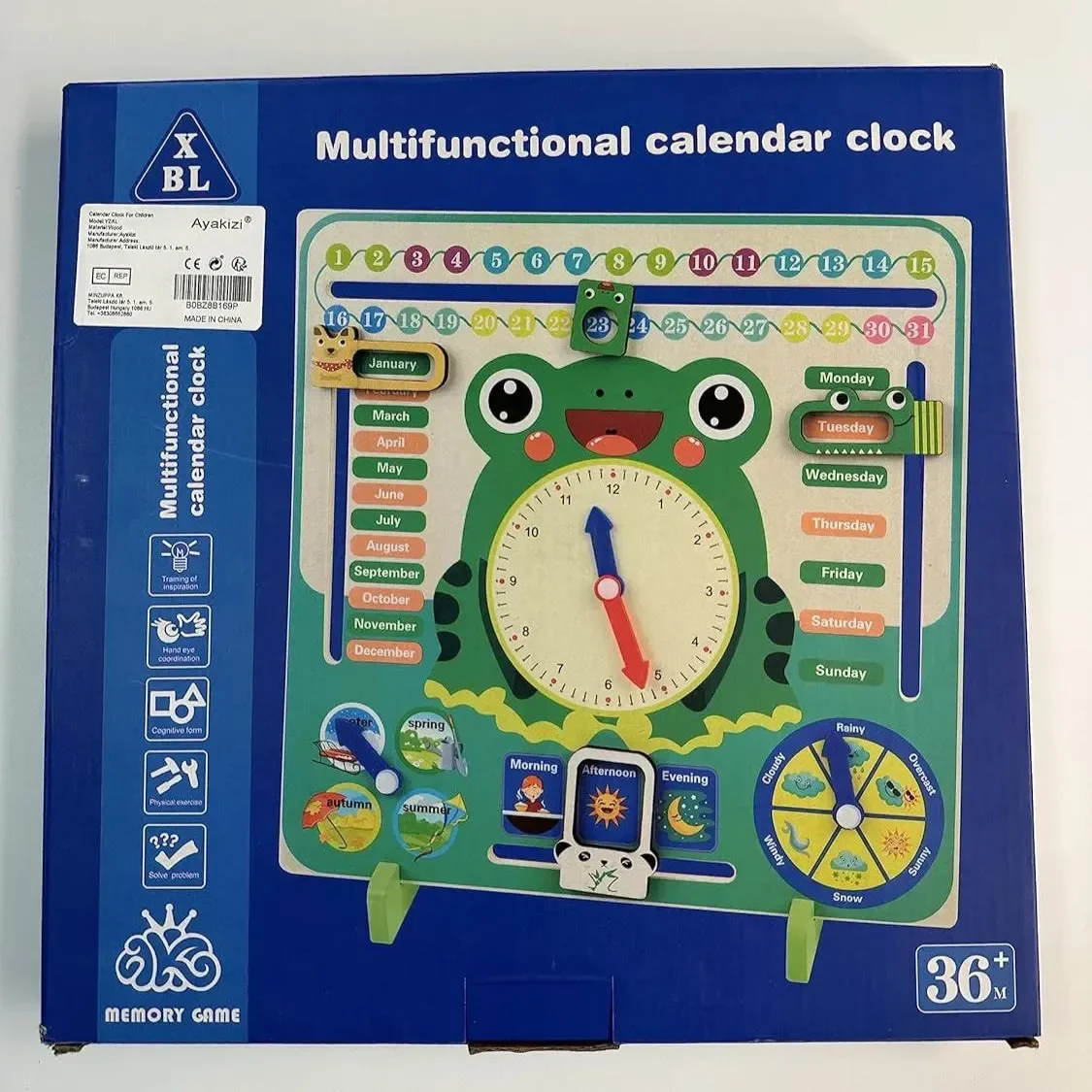 Frog Multifunctional 7-in-1 Calendar Clock - Image 10