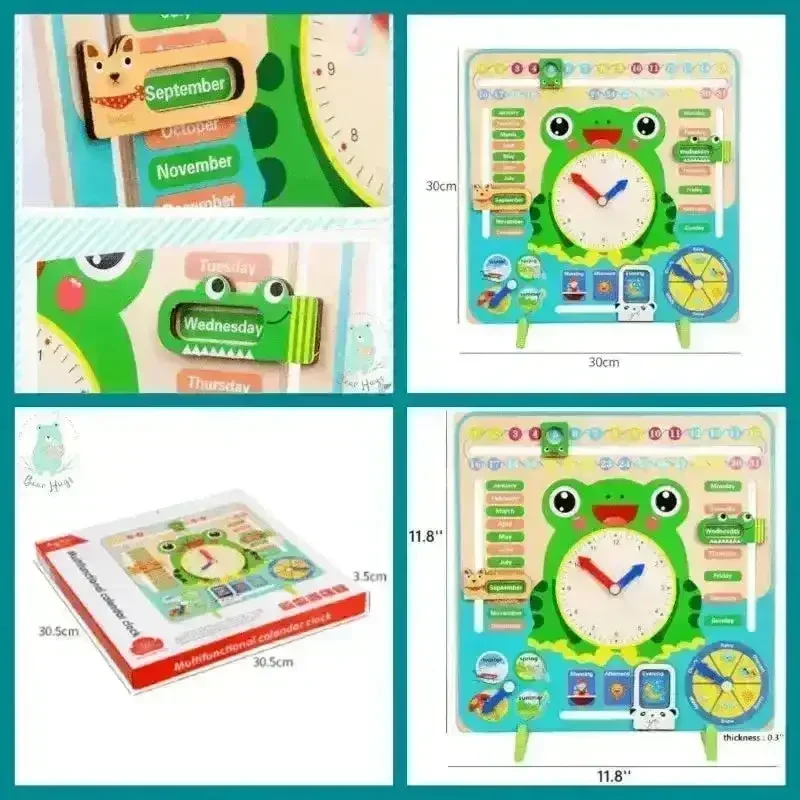 Frog Multifunctional 7-in-1 Calendar Clock - Image 11