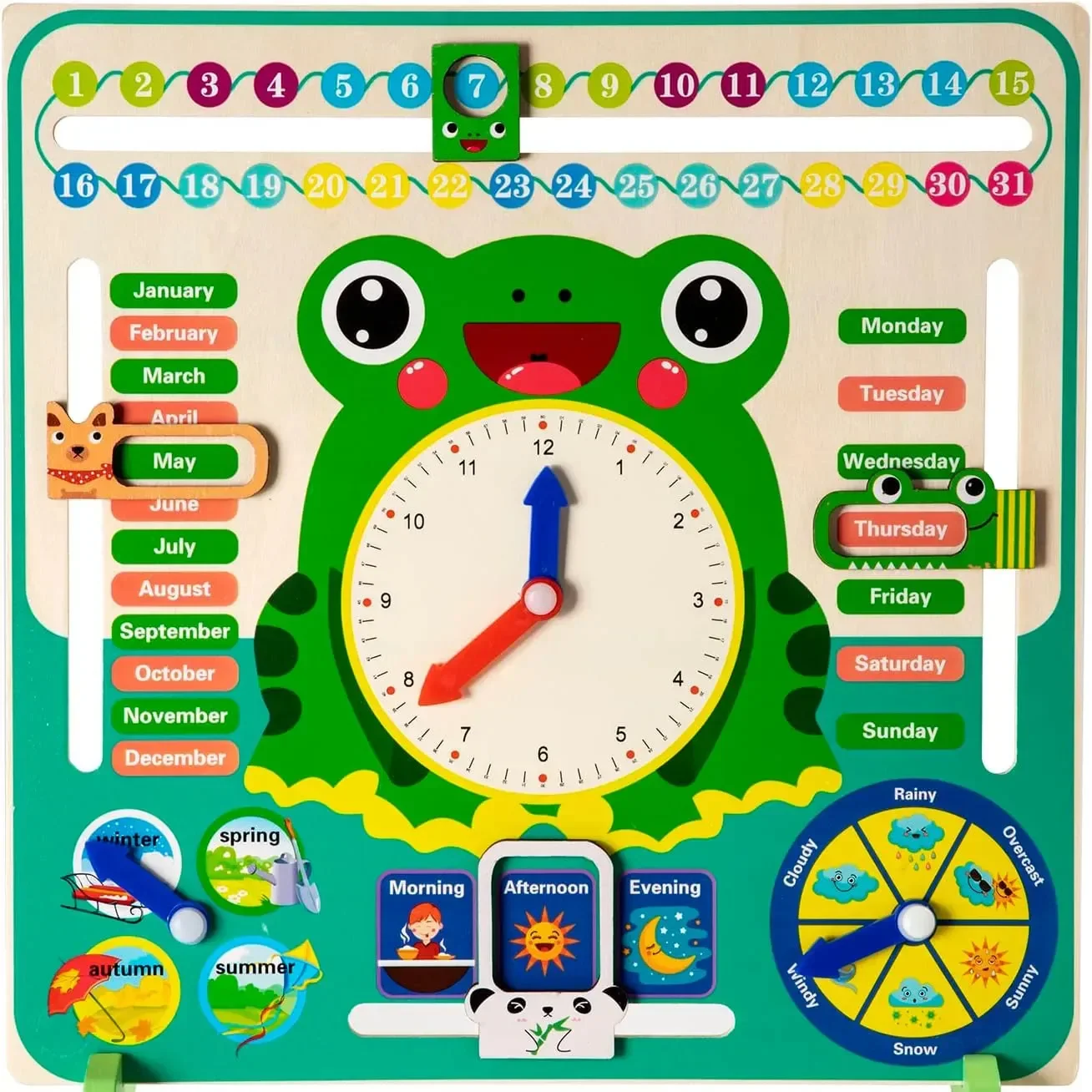 Frog Multifunctional 7-in-1 Calendar Clock - Image 12