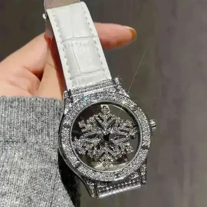 Frozen Rhinestone Rotating Watch - Image 6