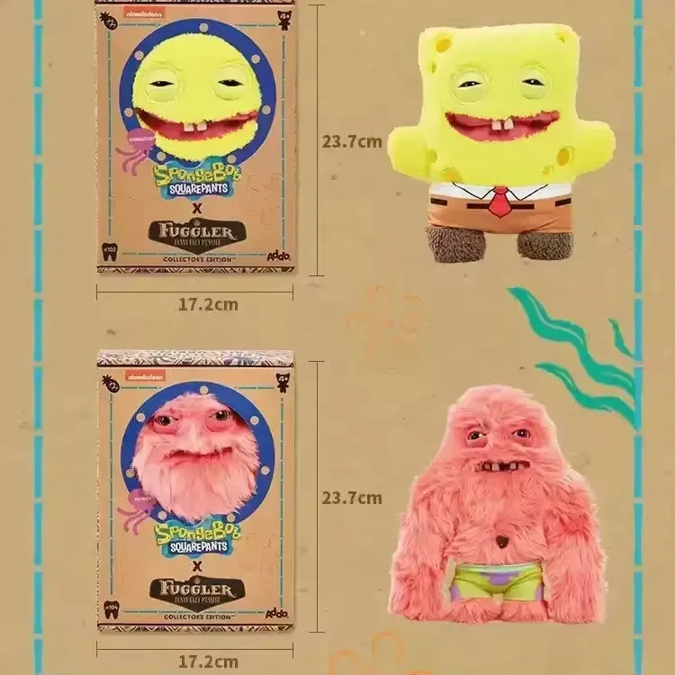 Fuggler Spongebob & Patrick Star Plushies (22 cm) - Image 2