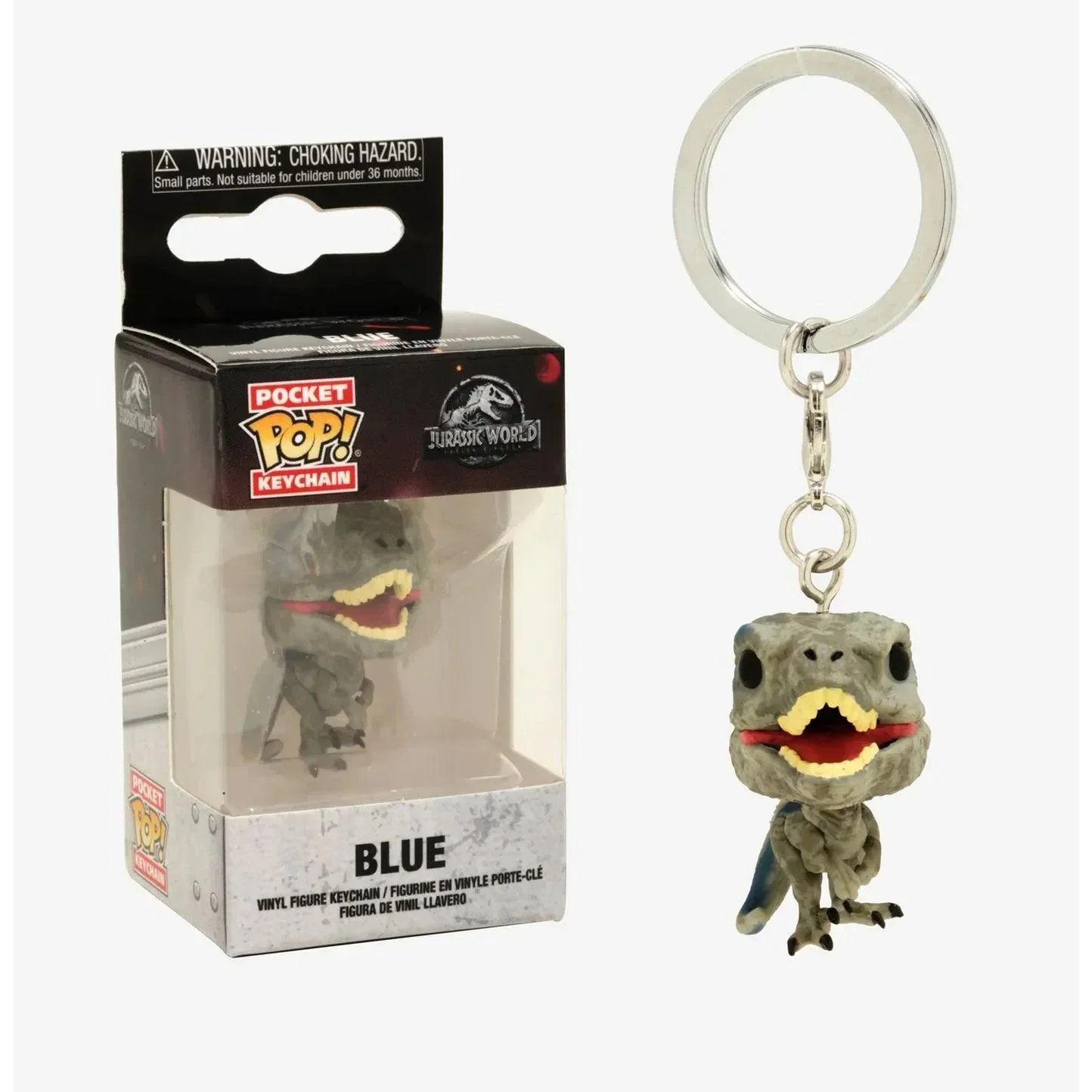 Funko POP Blue Velociraptor Keychain - Image 2
