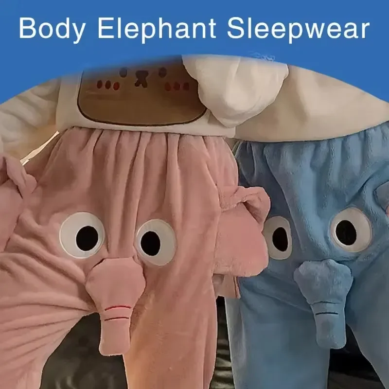 Funny Elephant Trunk Novelty Pajama Pants - Image 2