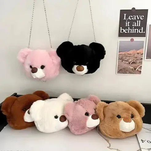 Fuzzy Fashion Teddy Sling Bag - Image 2