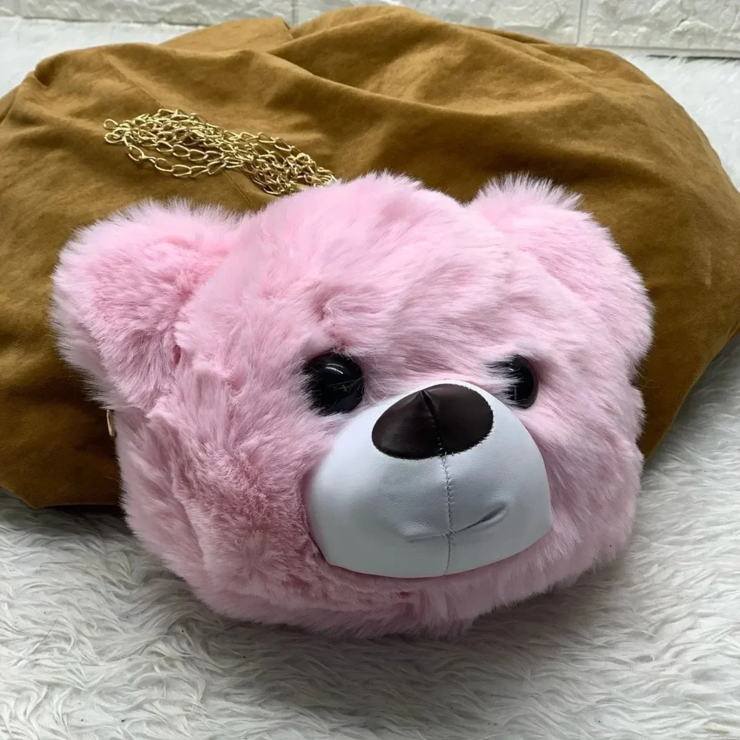 Fuzzy Fashion Teddy Sling Bag - Image 9