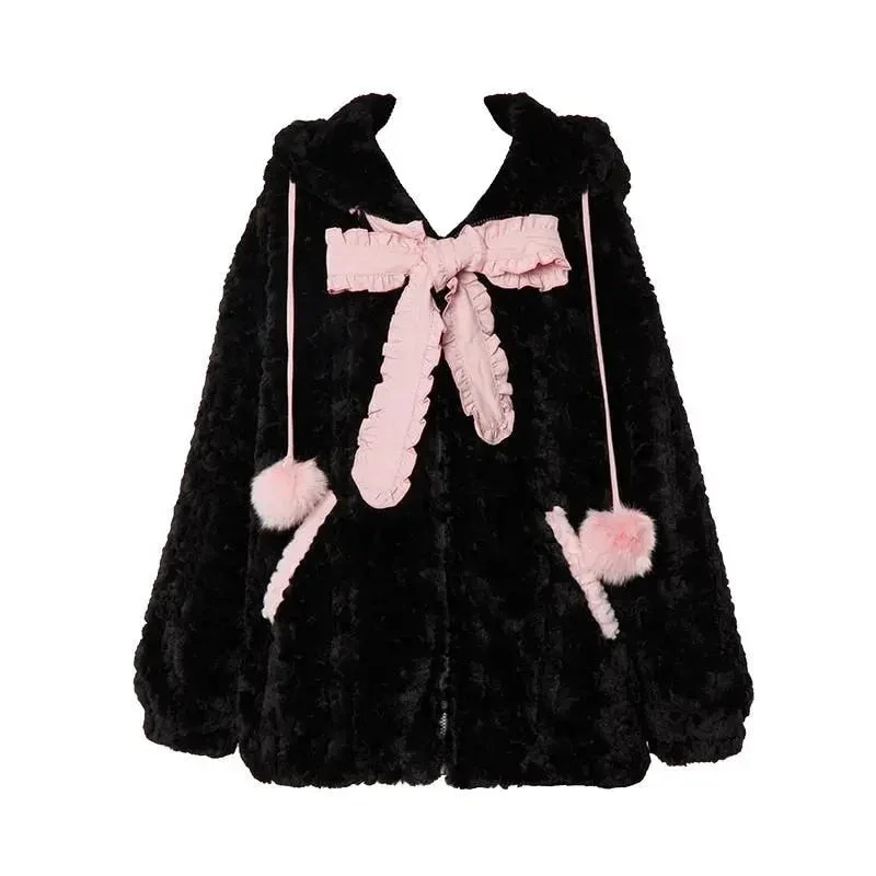 Fuzzy Neko Soft Hooded Coat