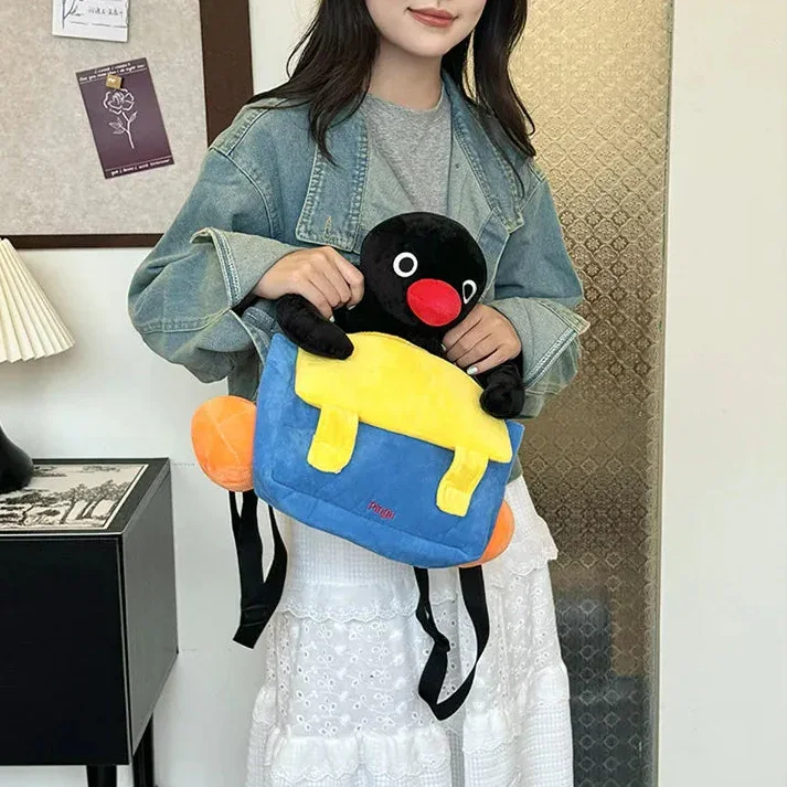 Fuzzy Pingu Pal Plush Backpack - Image 5