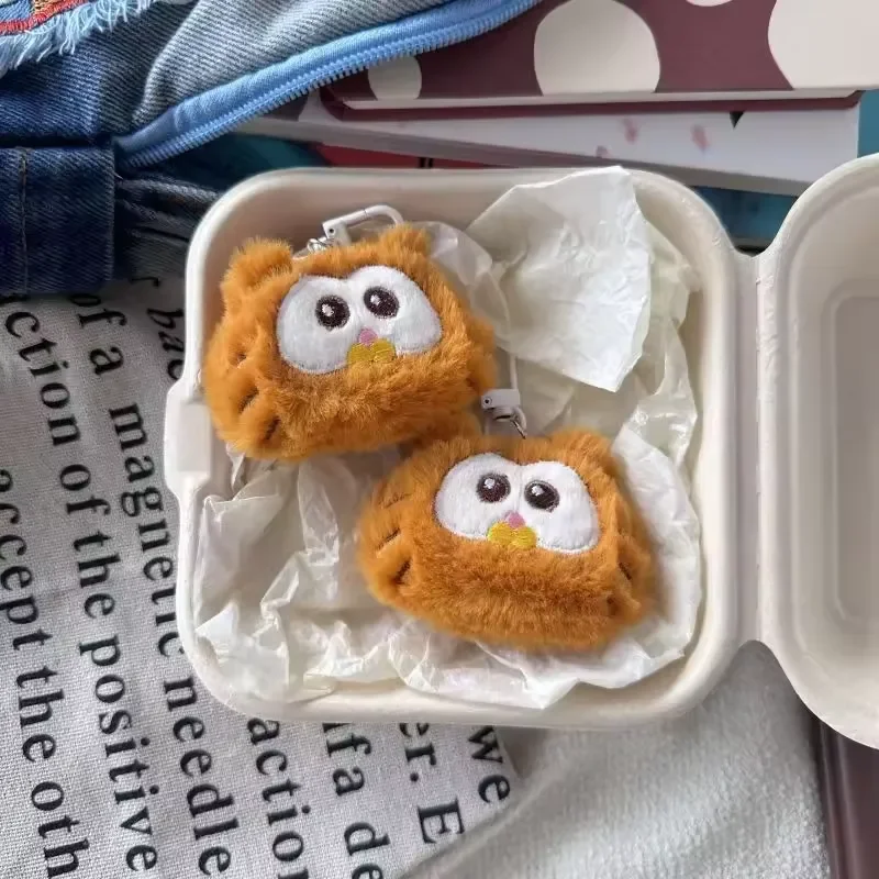 Garfield Fluffy Head Plush Keychain - Image 2
