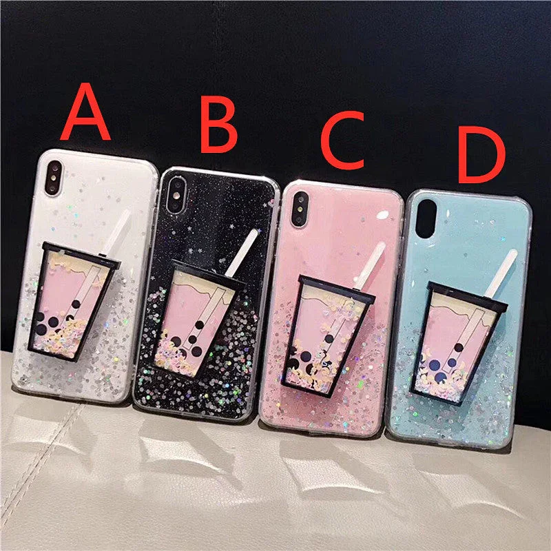 Glam Quicksand Bubble Tea Phone Case (for iPhones) - Image 2