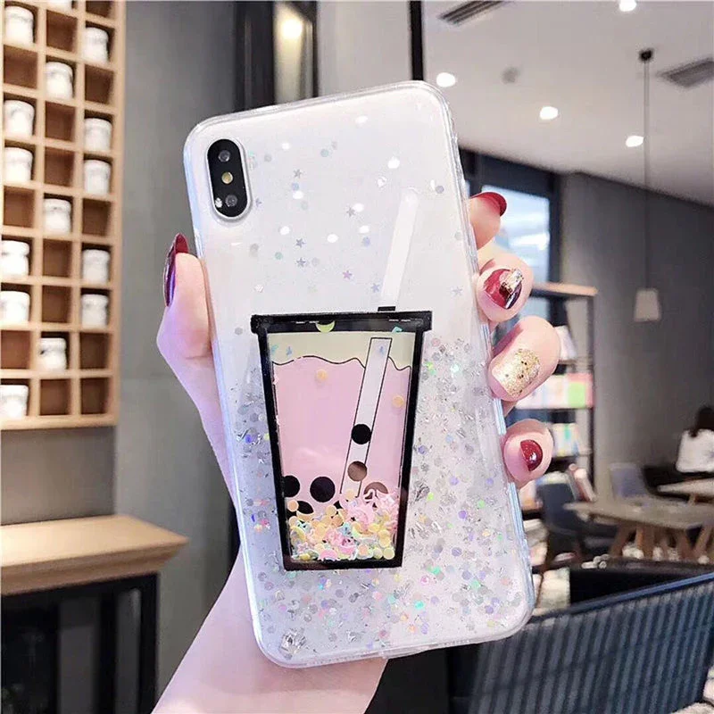Glam Quicksand Bubble Tea Phone Case (for iPhones) - Image 3