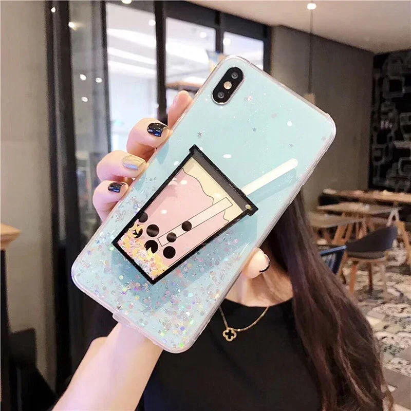 Glam Quicksand Bubble Tea Phone Case (for iPhones) - Image 4