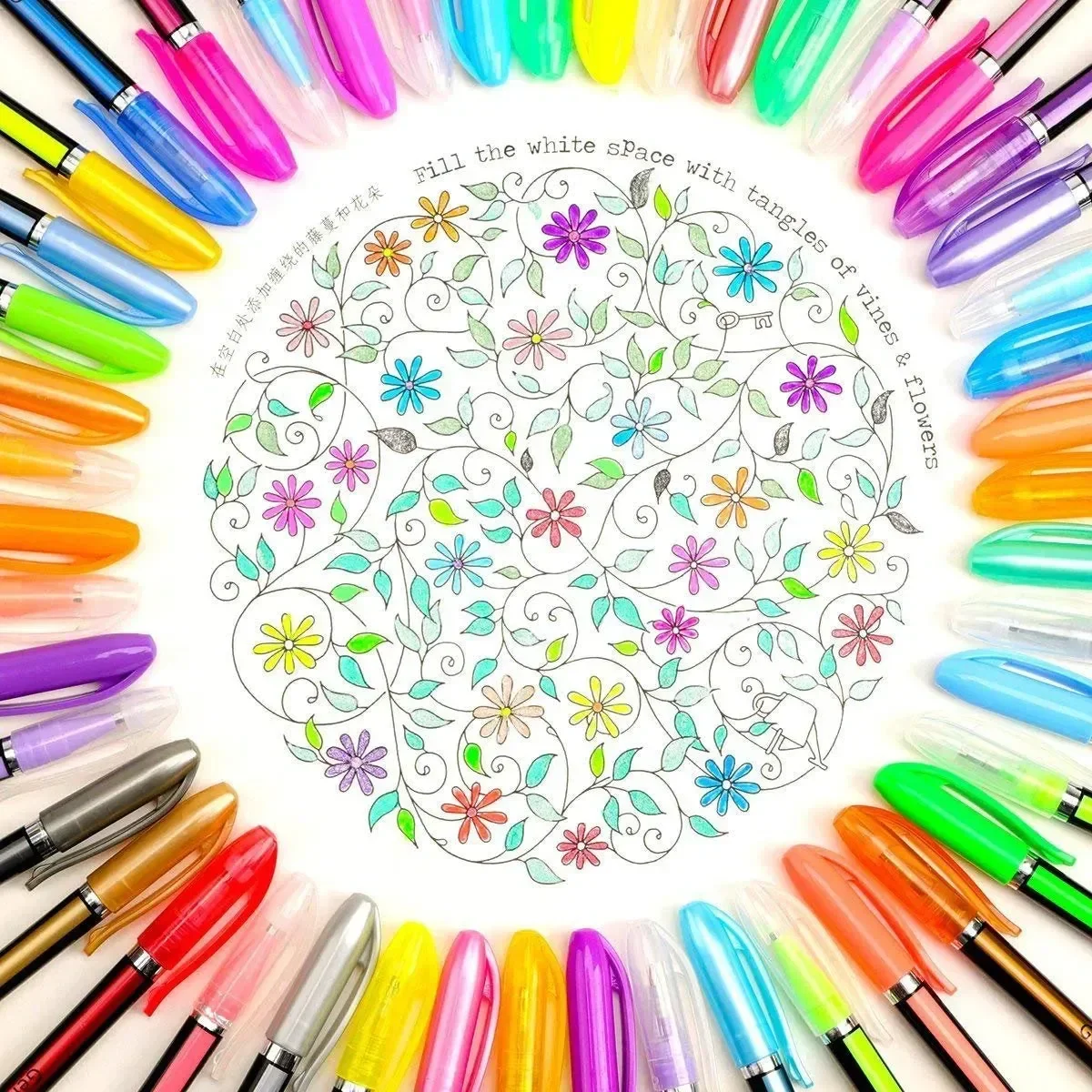 Glimmer & Flow Metallic Glitter Pens (Set of 48) - Image 3