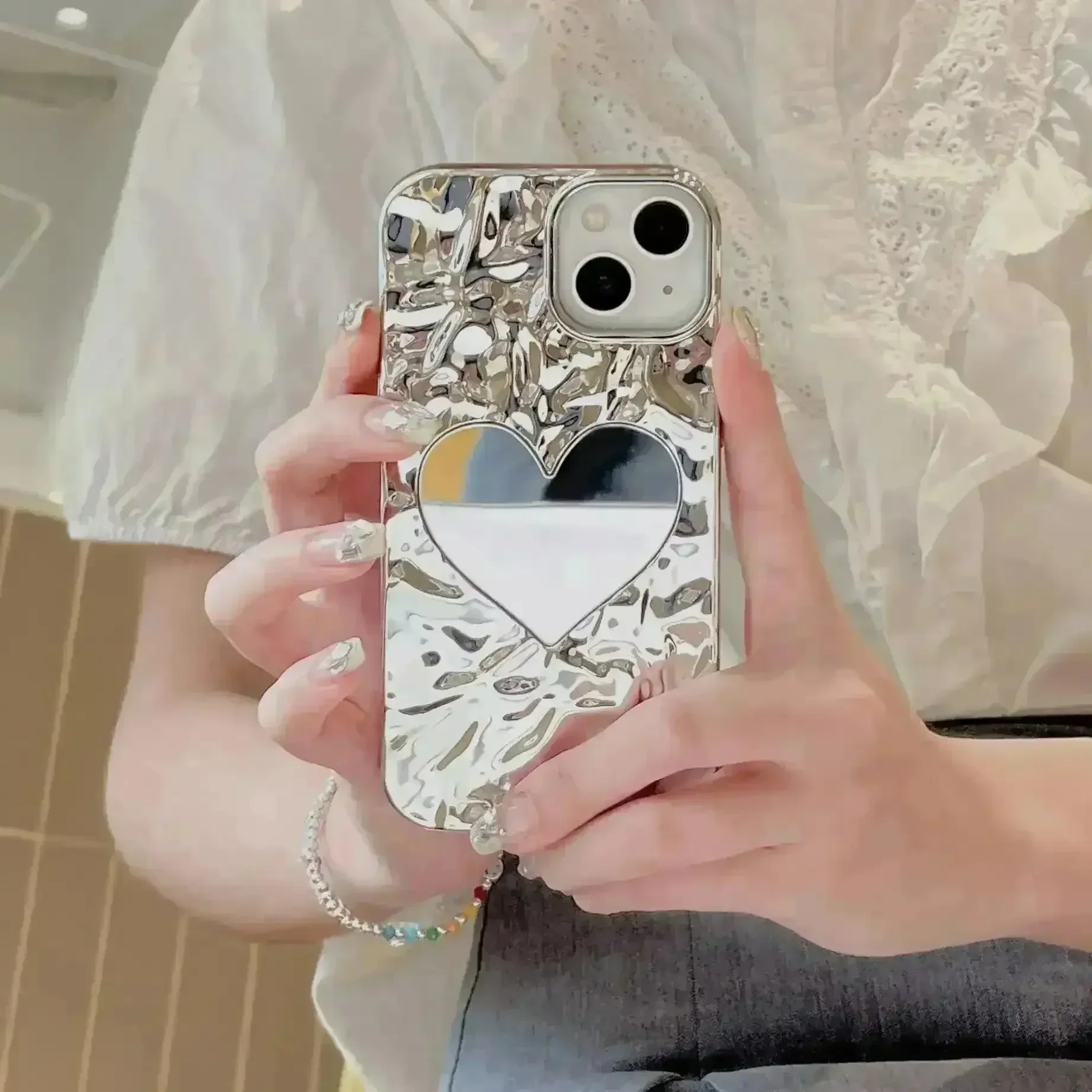 Glossy Heart Mirror Phone Case (For iPhones) - Image 9