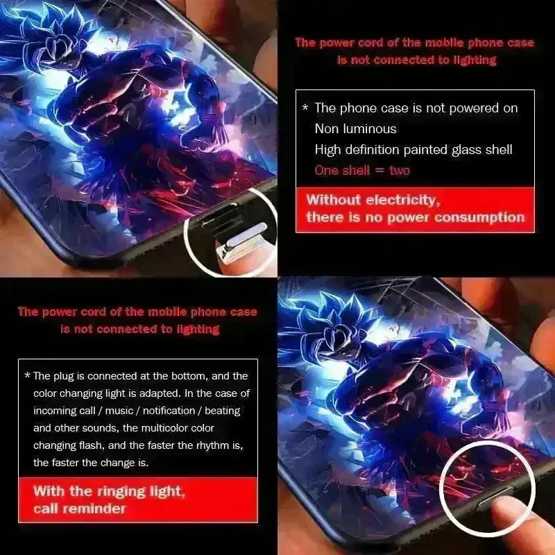 Glowing Dragon Ball Z Voice Controlled Smart LED Cover (For iPhone) - Image 8