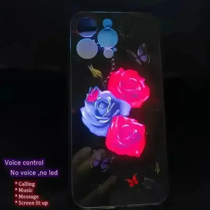 Glowing Rose Smart Voice Controlled Cover (For iPhone) - Image 2