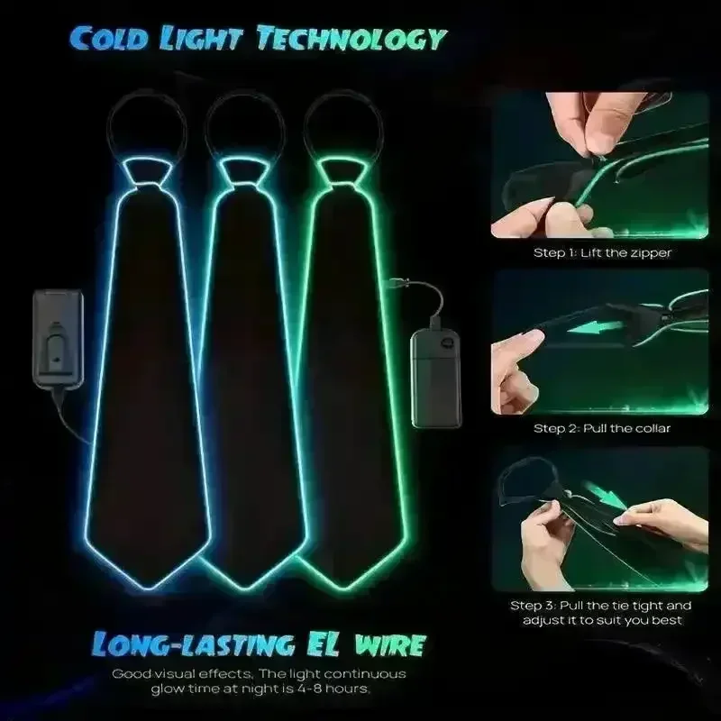 GlowTie LED Luminous Tie - Image 2