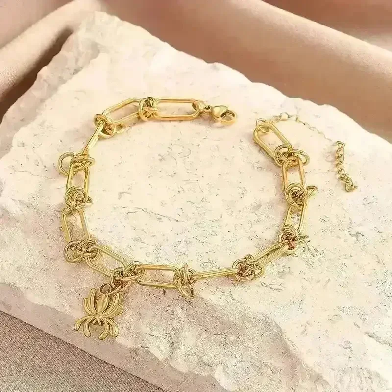 Golden Spider Stainless Steel Bracelet