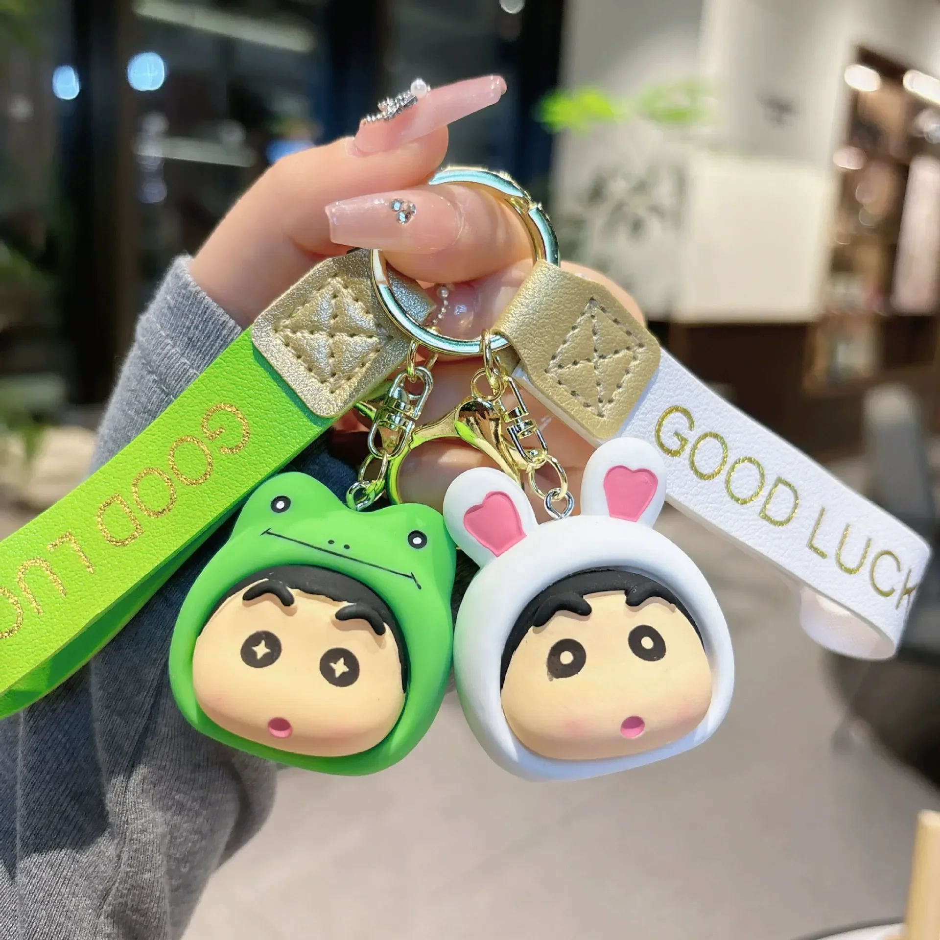 Goofy Shinichan Animal Head Keychain - Image 2