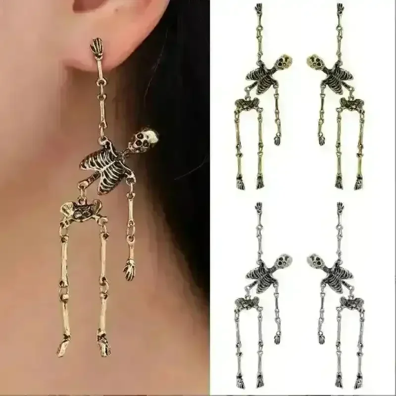 Gothic Punk Skeleton Earrings