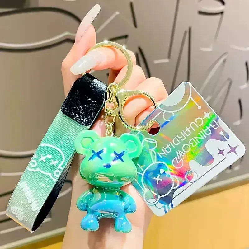 Graffiti Gaze Glossy Bear Keychain - Image 4