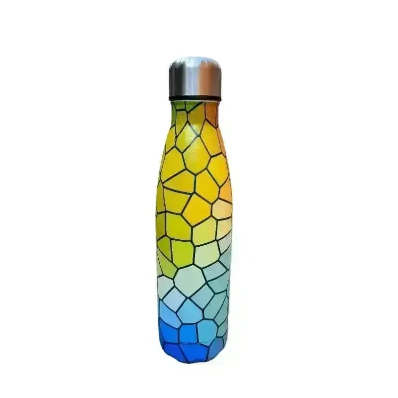 Grid Pattern Cola Metal Water Bottle (500 ml) - Image 5