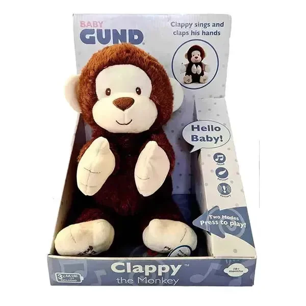 GUND Clappy Monkey Interactive Plushie - Image 2