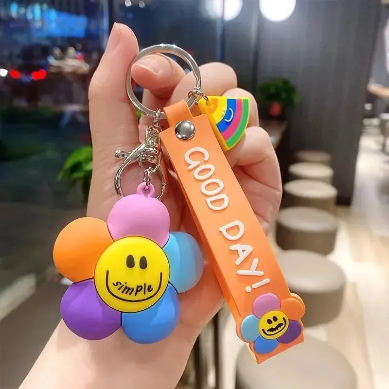 Happy Bloom Smiley Flower Keychain - Image 11