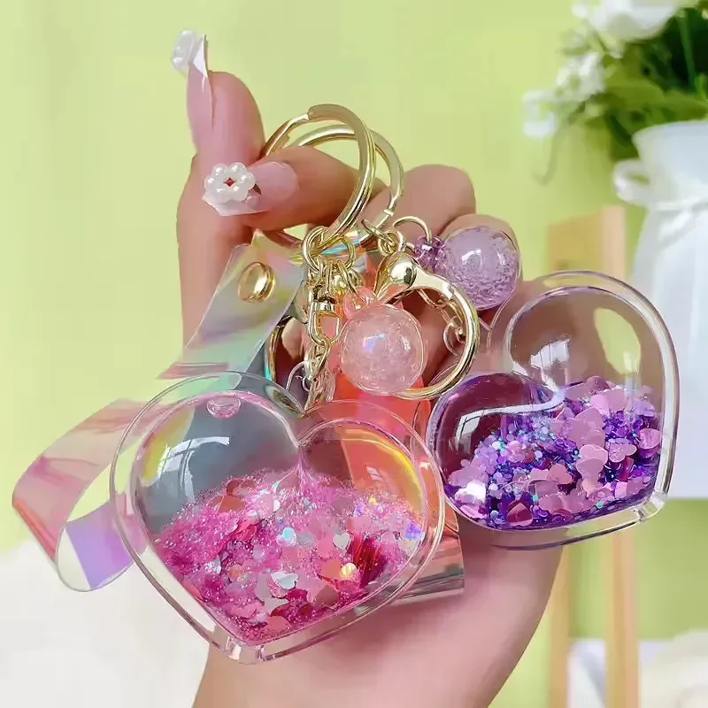 Heartfelt Hues Liquid Glitter Keychain - Image 3