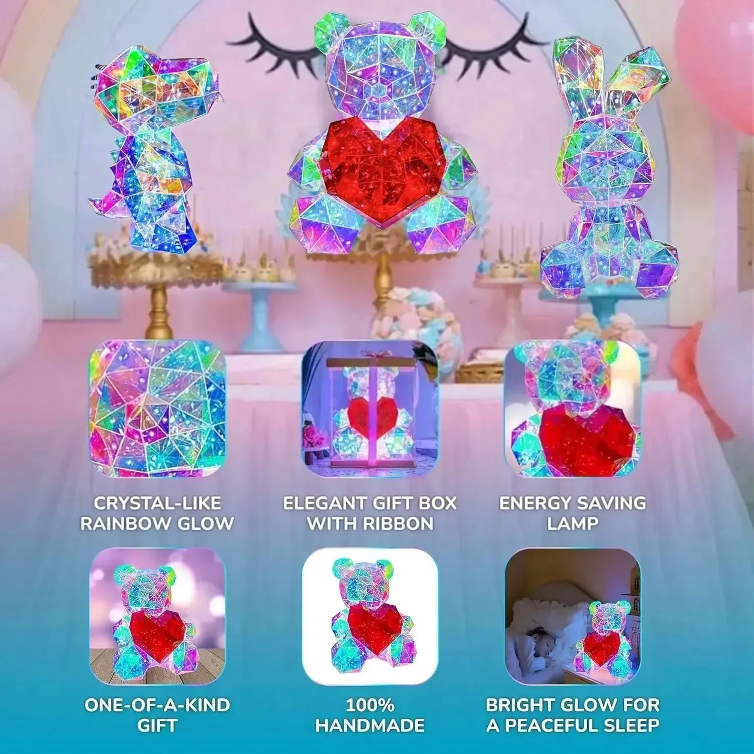 Heartlight Harmony Teddy Bear Lamp - Image 11