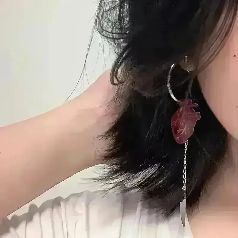 HeartSlicer Gothic Style Detachable Dangling Earrings - Image 2
