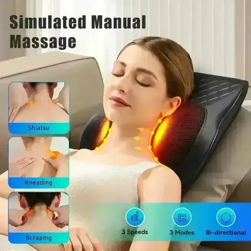Heated 3D Kneading Massage Pillow - Image 3