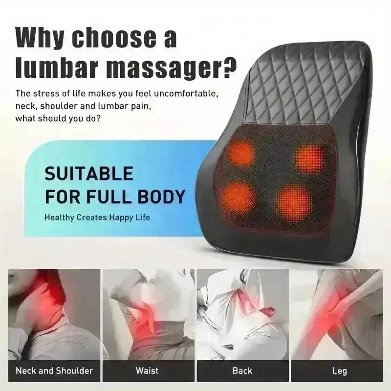 Heated 3D Kneading Massage Pillow - Image 4